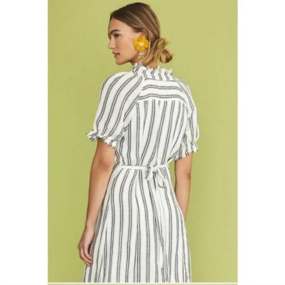 Anthropologie Pilcro Ruffle-Collar Buttondown Dress NEW Sizes 4 - Picture 3 of 11